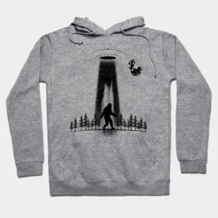 Sasquatch Ufo Silhouette Hoodie